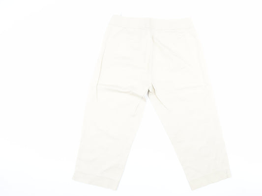 East Women's Beige Cropped Trousers Size 12
