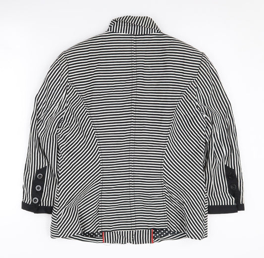 Jasper Conran Women's Black Striped Blazer Size 14
