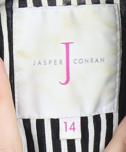 Jasper Conran Women's Black Striped Blazer Size 14