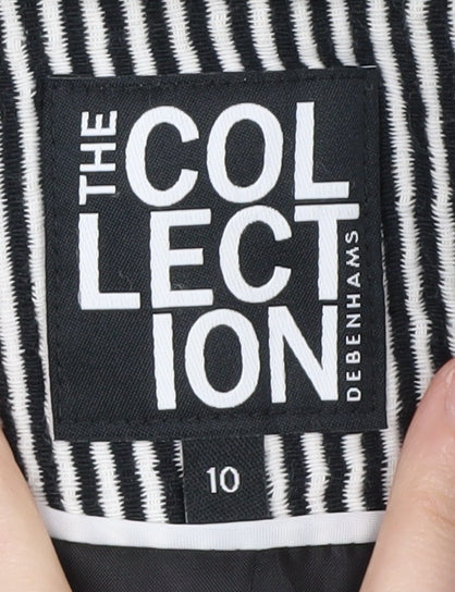 Debenhams Women's Black Striped Blazer Size 10