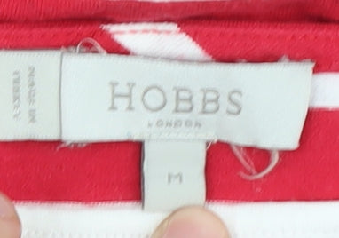 Womens UK Size M Hobbs Red Basic T-Shirt