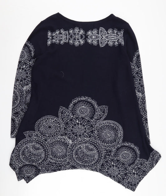 Autonomy Women's Black L Pullover Geometric Jumper