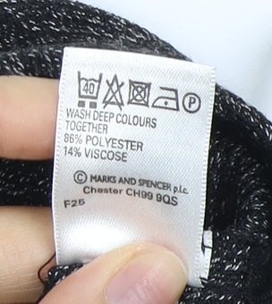 Marks and Spencer Women Black A-Line Knee Length Skirt