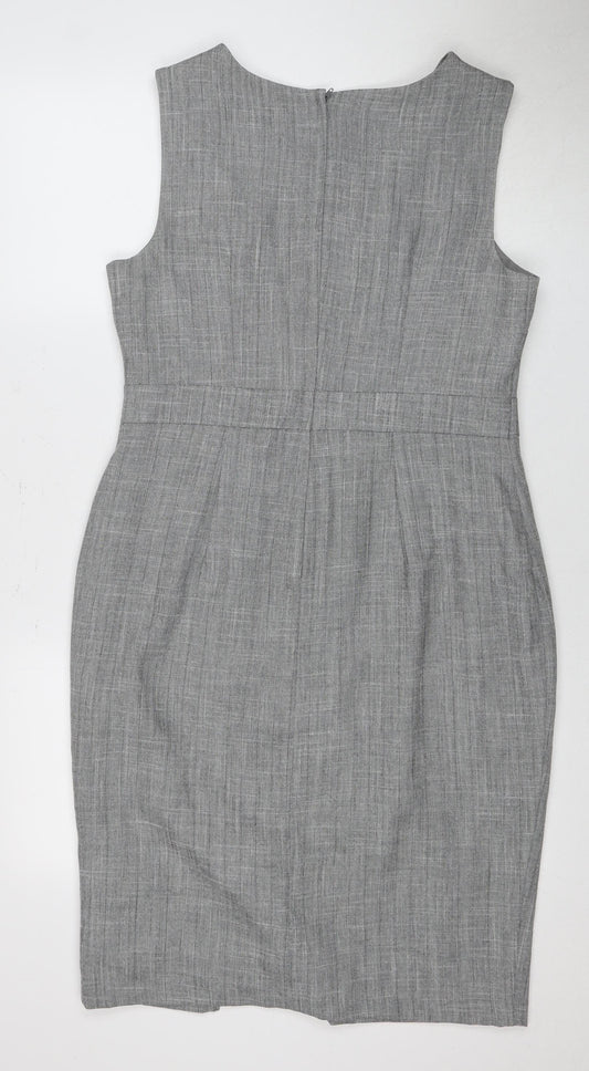 Dorothy Perkins Women's Grey Sheath Dress Size 14