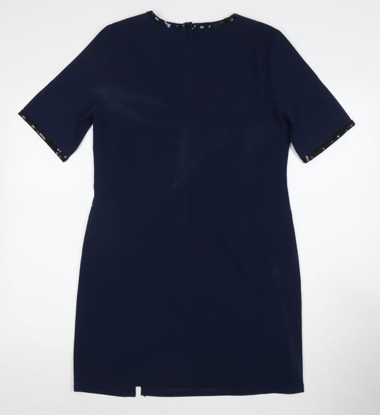 Fever London Blue Sheath Party Dress Size 12