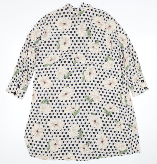Zara Basic Women's Floral Shirt Dress, Size S