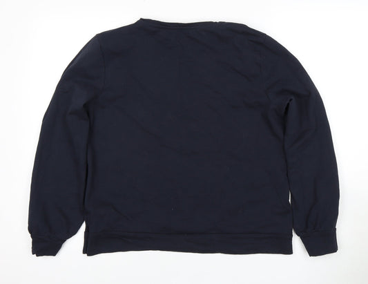 Maine New England Women's Blue Embroidered T-Shirt, Size 12