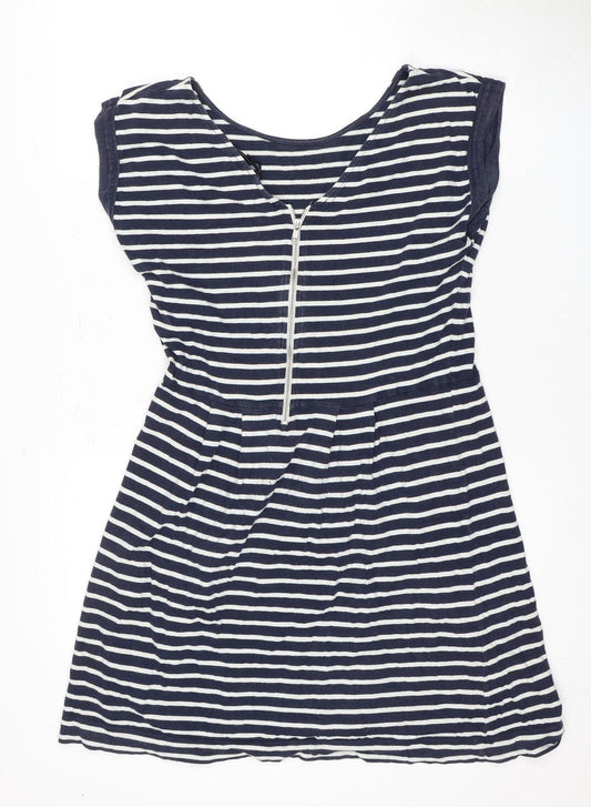 French Connection Women's Blue Striped Dress Size 16