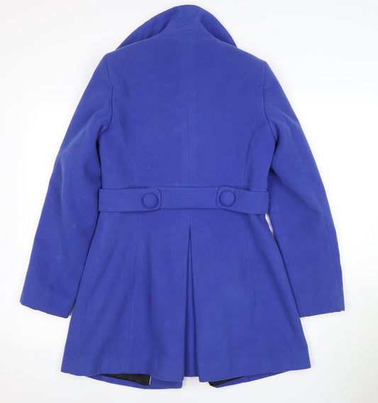 Marks & Spencer Women's Blue Mid-Length Coat Size 10