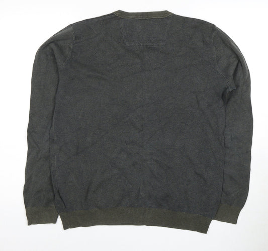 RJR John Rocha Men's Grey Cotton Pullover Jumper M