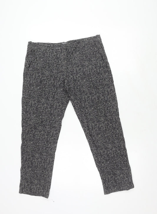 Womens UK Size 10 Jigsaw Regular Fit Trouser Black Trousers