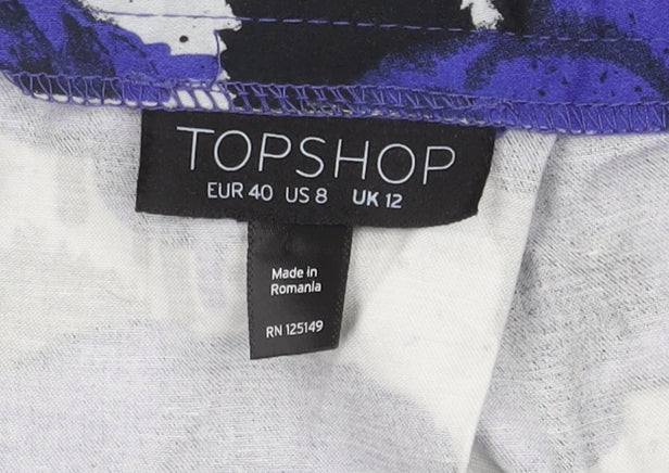 Womens UK Size 12 Topshop Pleated Skirt