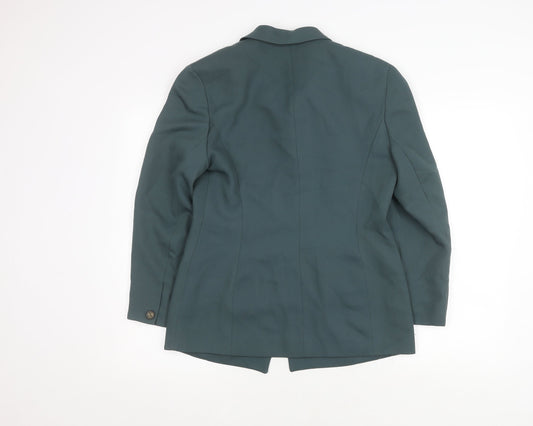 Precis Petite Women's Green Blazer Size 12 Lined Elegant