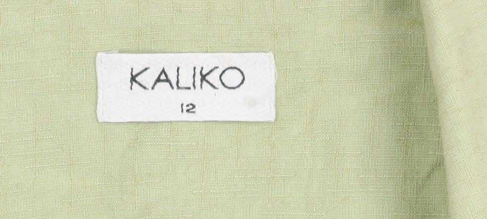 Kaliko Women's Green Blazer, Size 12, Shawl Collar