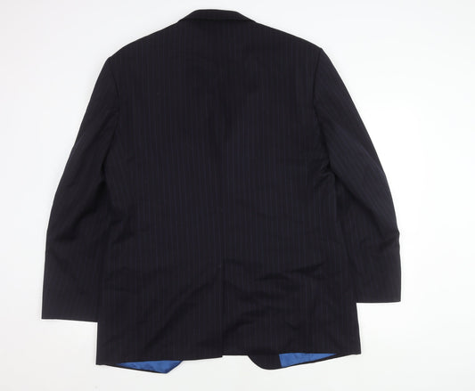 Balmain Men's Blue Striped Blazer Size 44R