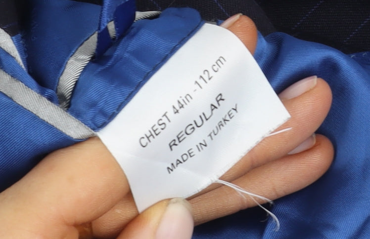 Balmain Men's Blue Striped Blazer Size 44R