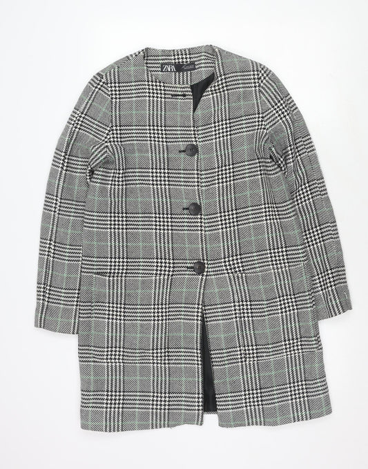 Zara Women's Mid-Length Check Blazer, Size S
