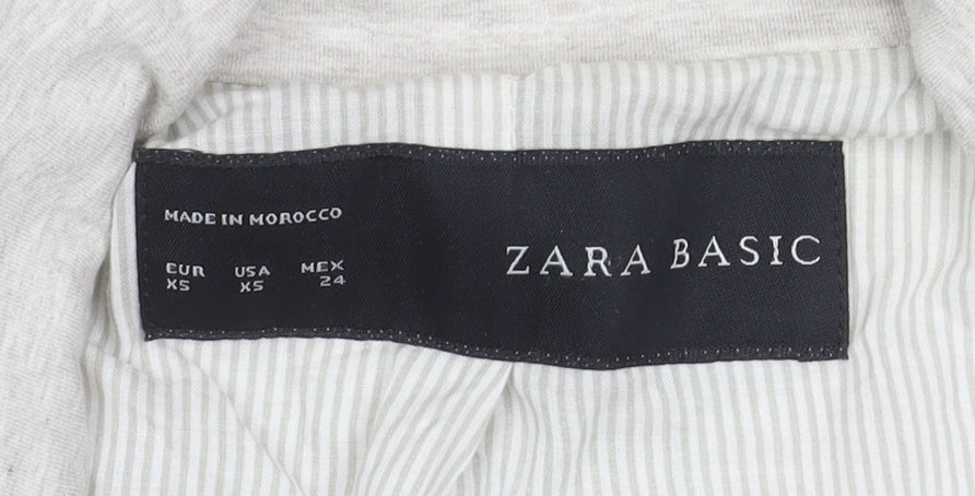 Womens UK Size XS Zara Basic Regular Ivory Suit Jacket