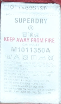 Superdry Men's Red L T-Shirt, Short Sleeve, Classic Style