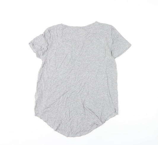 Womens UK Size XS Hollister Grey Basic T-Shirt