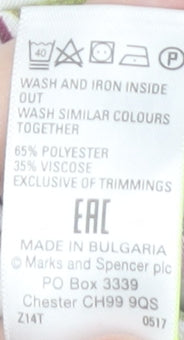 Womens UK Size 14 Marks and Spencer Multicoloured Basic T-Shirt