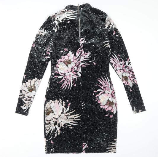 Next Women's Black Floral Dress Size 12T