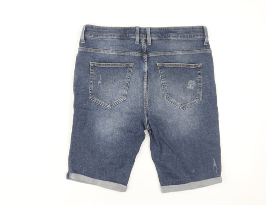 River Island Men's Blue Denim Shorts 30