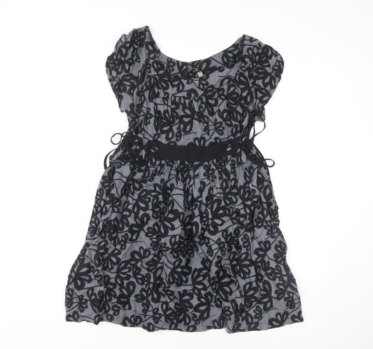 Topshop Women's Black Floral Dress Size 12