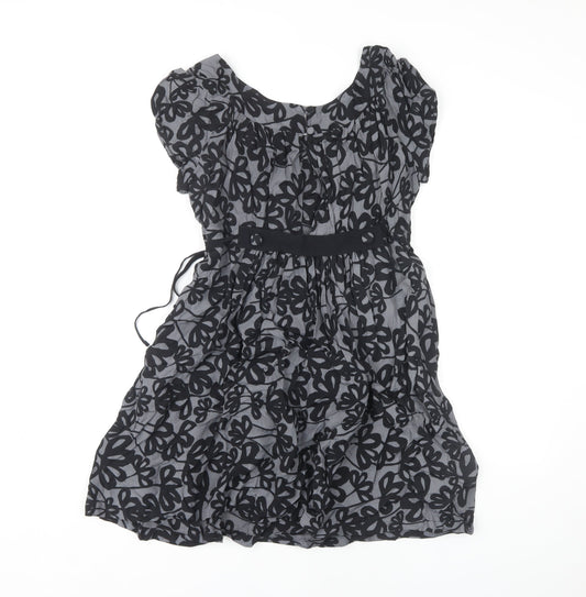Topshop Women's Black Floral Dress Size 12