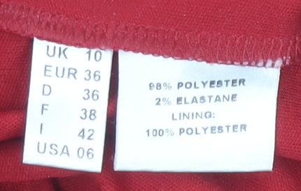 Gina Bacconi Red Lace Sheath Dress UK 10