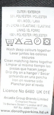 Dorothy Perkins Grey Women's Blazer, Size 12, Lined