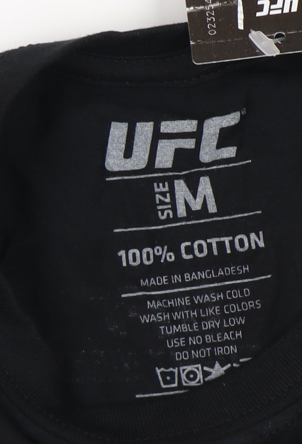 UFC Men's Black T-Shirt, Size M, Sports Graphic, New