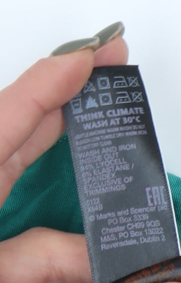 Marks and Spencer Women's Green Racerback Tank - Size 10