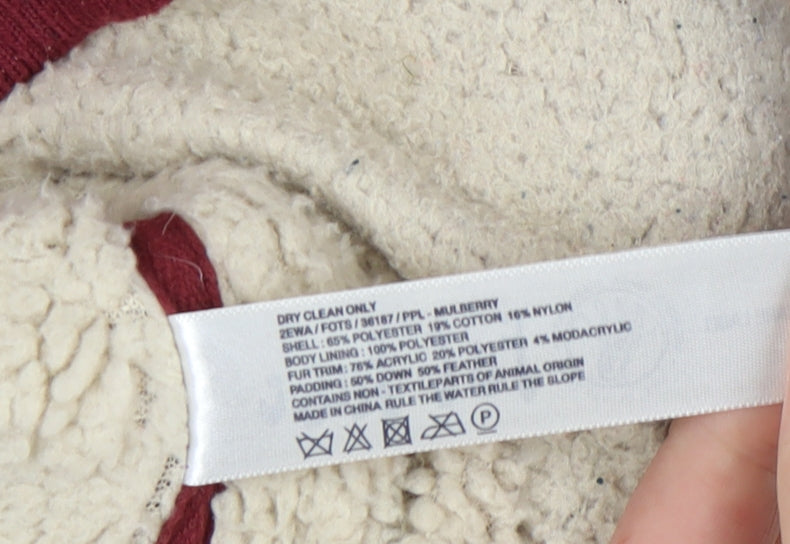 Fat Face Women's Red Hooded Puffer Waistcoat Size 10