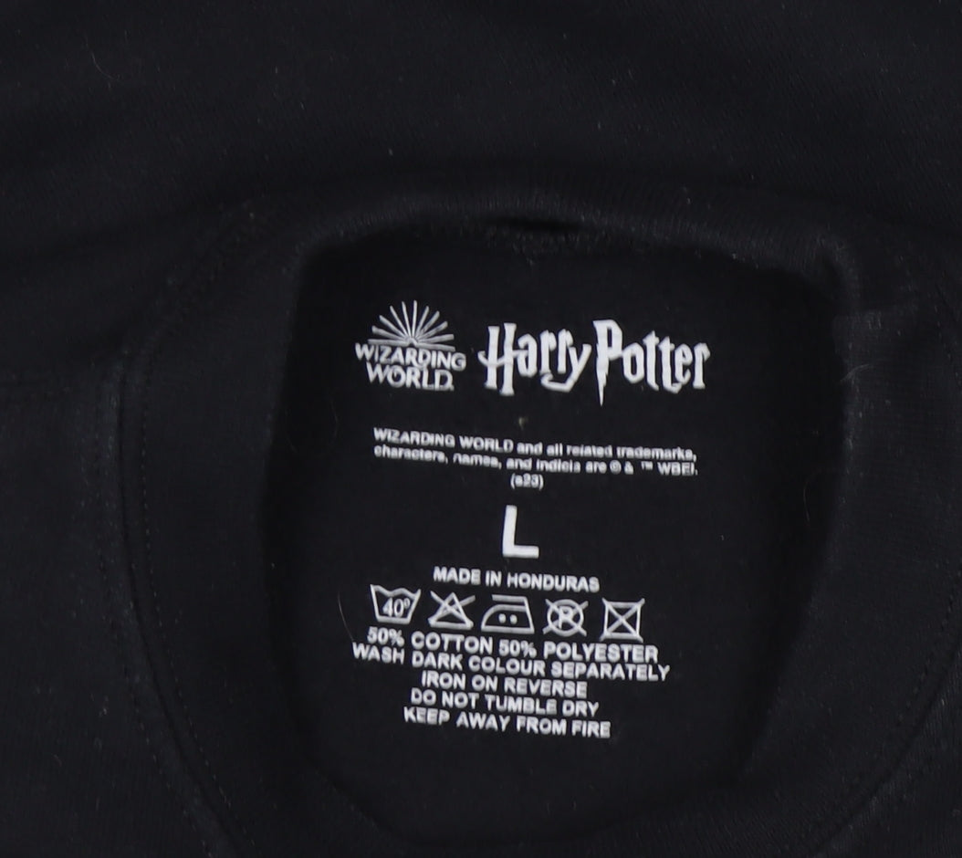 Harry Potter Unisex Kids Black Hogwarts Graphic Sweatshirt L