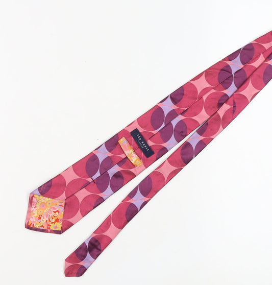 Ted Baker Men's Pink Geometric Silk Tie