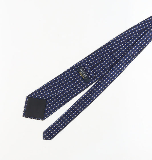 Moss Men's Blue Geometric Designer Tie, One Size