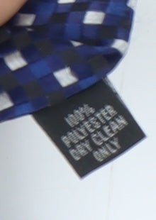 Moss Men's Blue Geometric Designer Tie, One Size