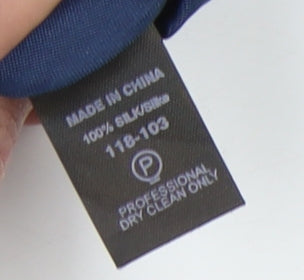 Next Men's Blue Silk Slim Tie