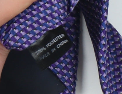 Thomas Nash Men's Purple Geometric Tie