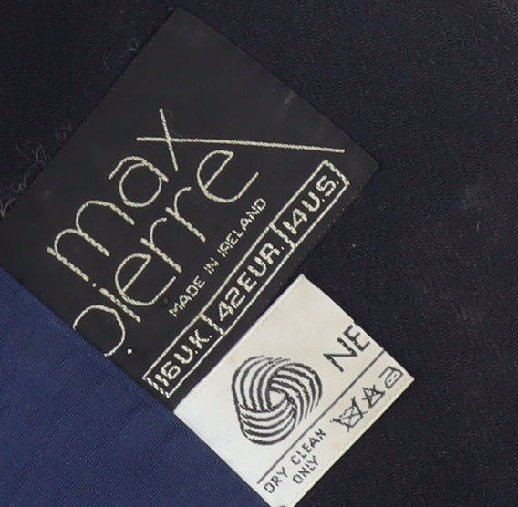 Mens UK Size 46 Max Pierre Black Basic Jacket