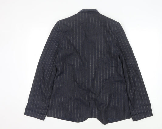 ASOS Women's Black Pinstripe Blazer Size 12