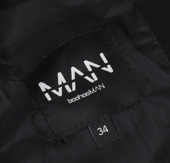 Mens UK Size 34 boohooMAN Regular Black Suit Jacket