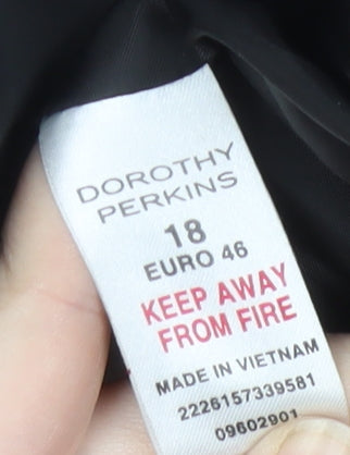 Dorothy Perkins Women's Black Pinstripe Blazer Size 18