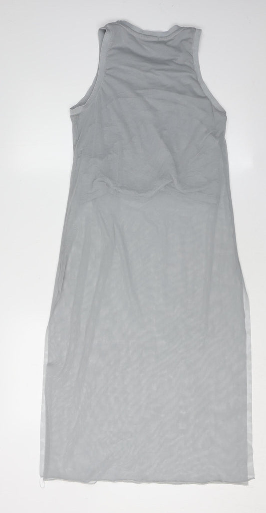 Zara Women Grey Sleeveless Dress S Lightweight