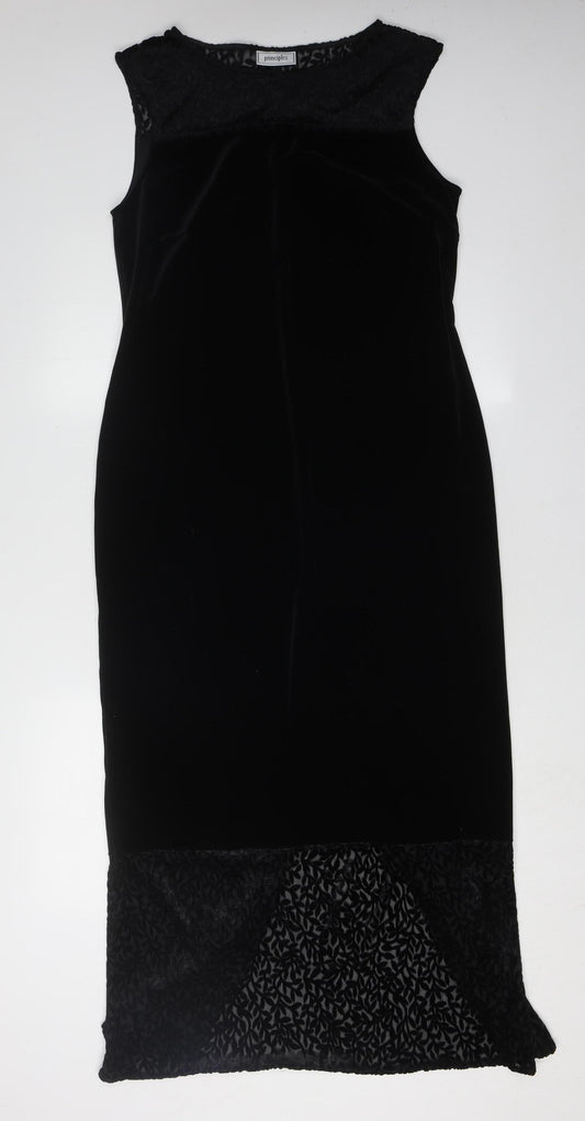 Additional front view of Principles Women's Black Sheath Dress, size 14