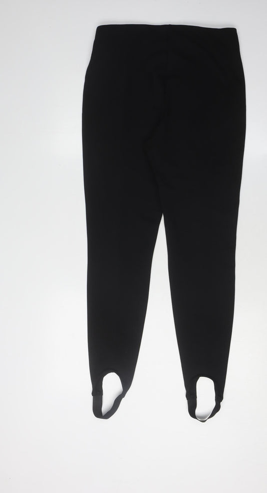 Womens UK Size M H&M Regular Fit Black Trousers