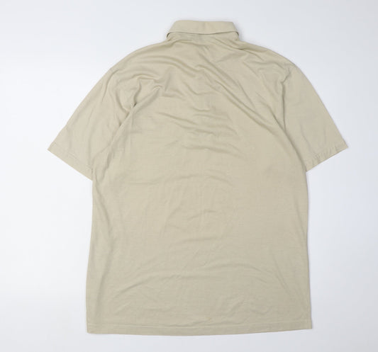 Sangan Men's Beige Polo Shirt in Large Size