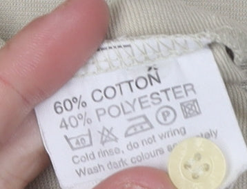 Sangan Men's Beige Polo Shirt in Large Size