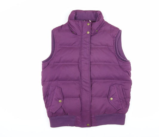 Womens UK Size 14 Fat Face Purple Puffer Jacket
